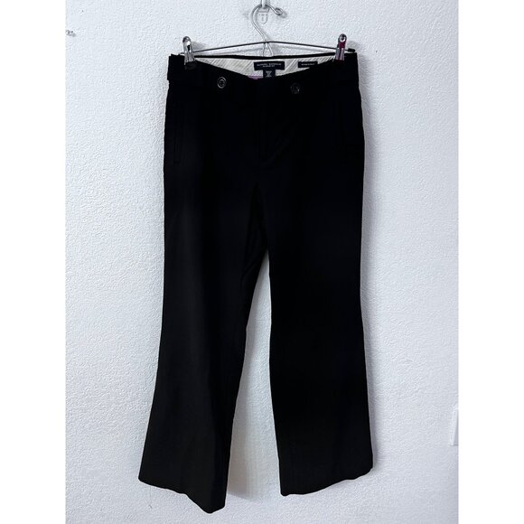 Banana Republic Jackson Fit Womens Black Stretch Pants Size 4P Italy Fabric - Picture 1 of 7